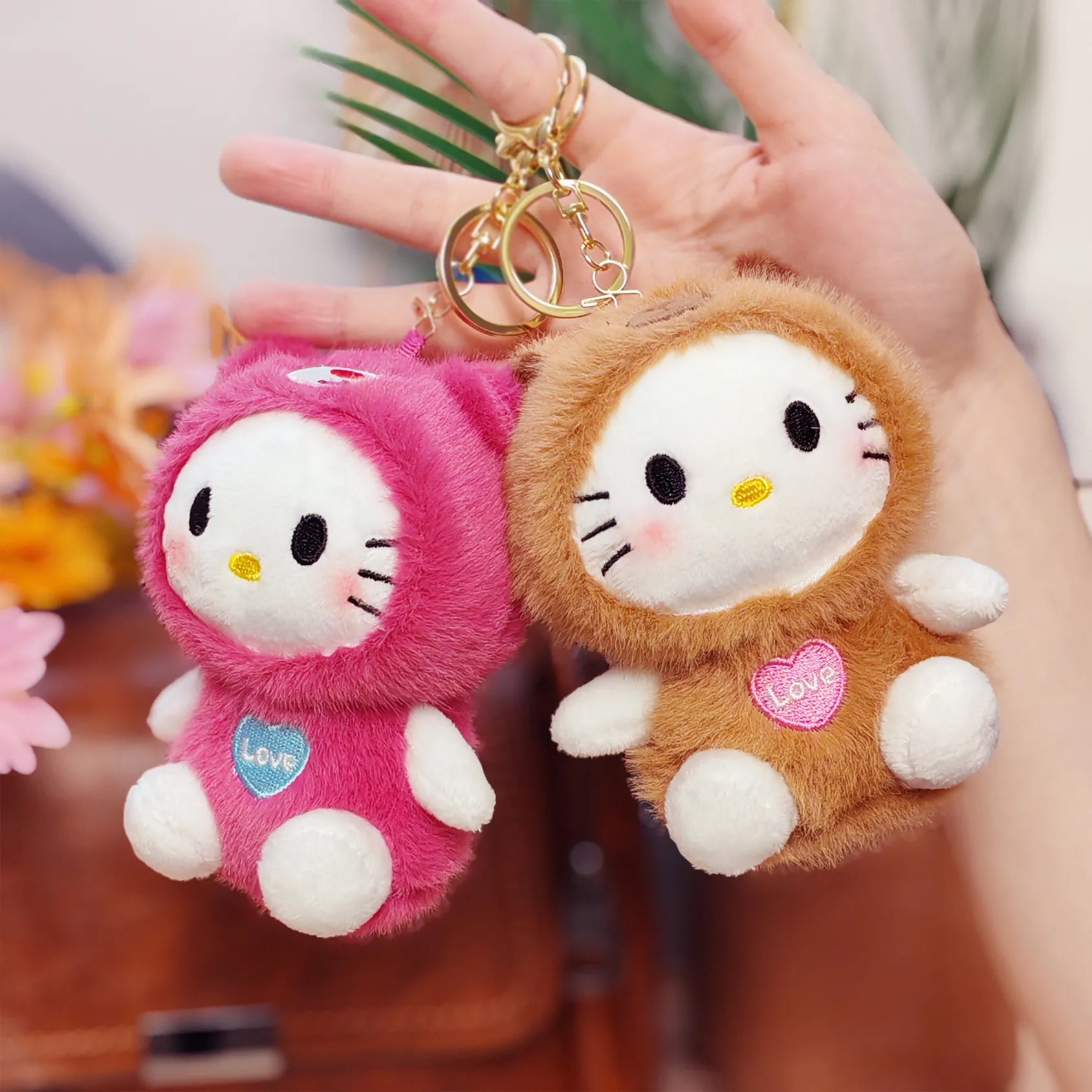 Hello KT Love Costume Keychain