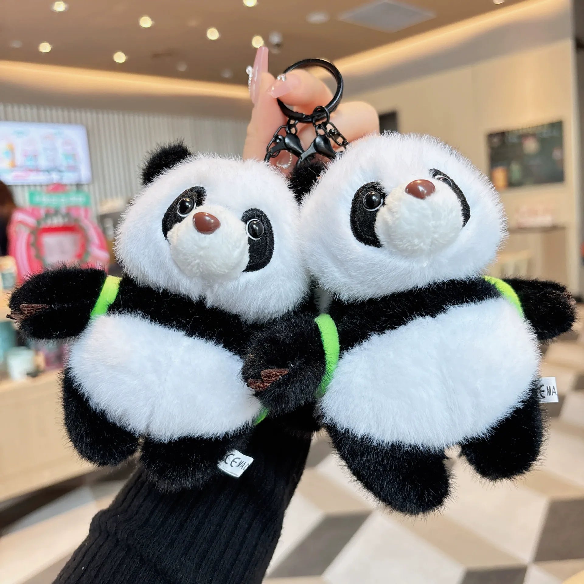 Backpack Panda Plush Keychain