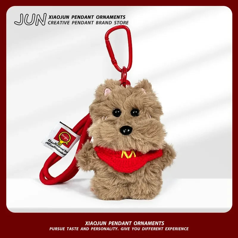 Soft Schnauzer Knitted Style Keychain