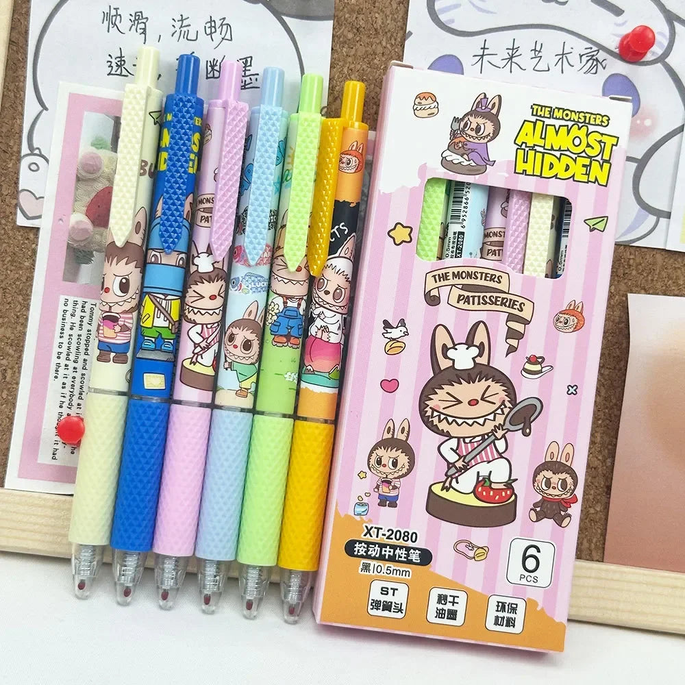 Labubu Almost Hidden Gel Pen (Set of 6)