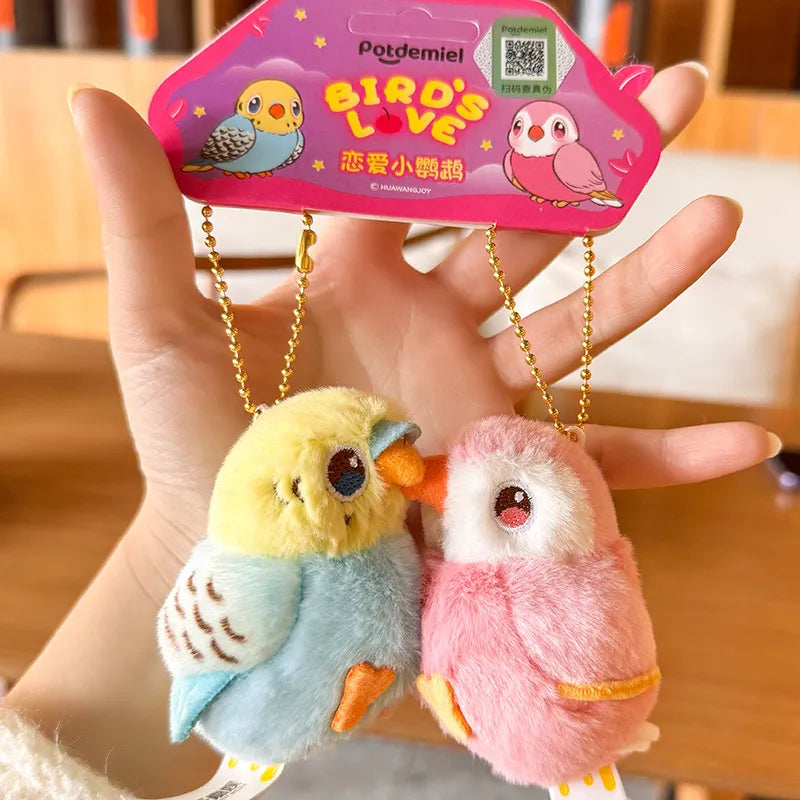 Chirping Hearts Couple Keychain