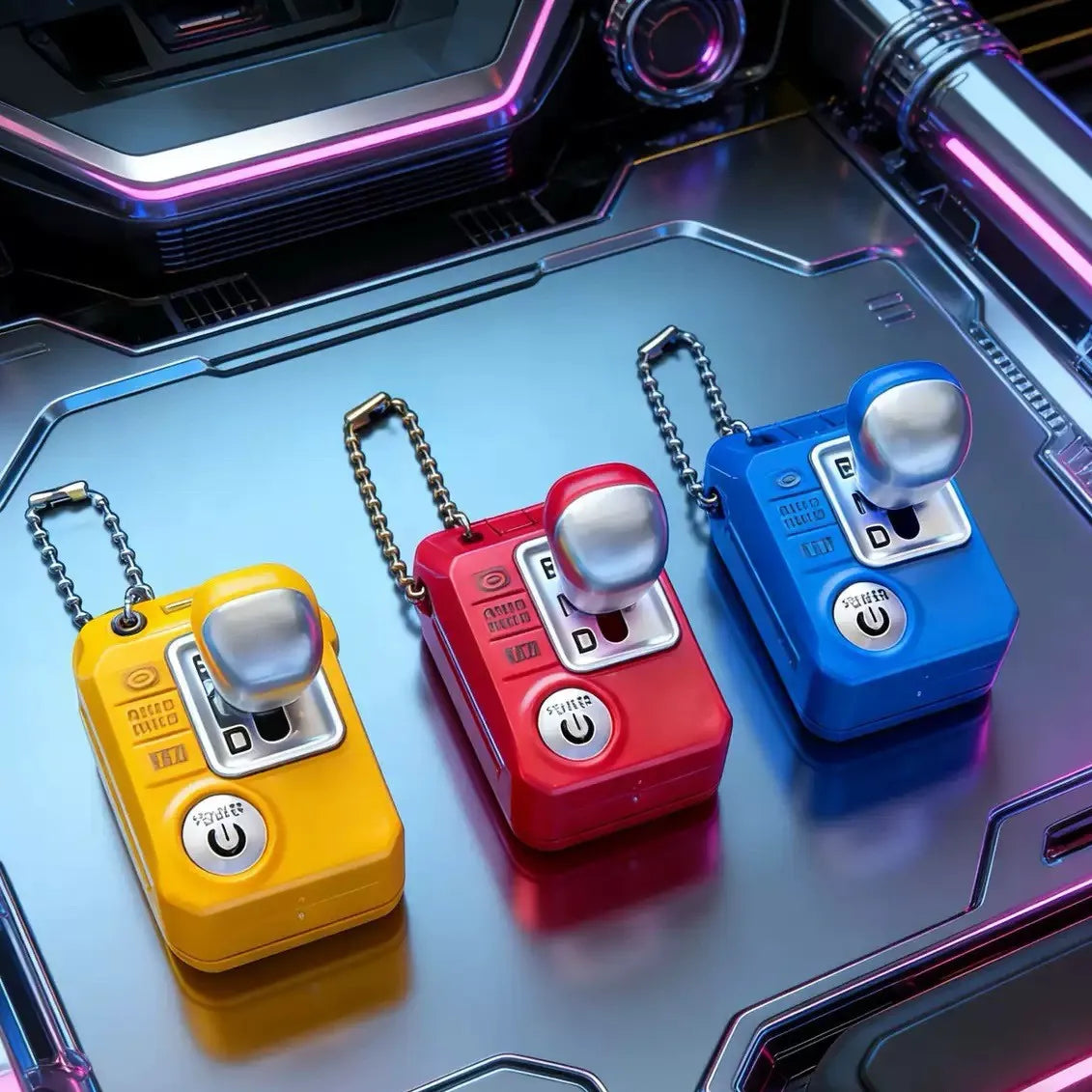 Realistic Car Gear Shift Sound & Light Keychain