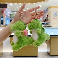 Dinosaur Fruit Bag Plush Keychain