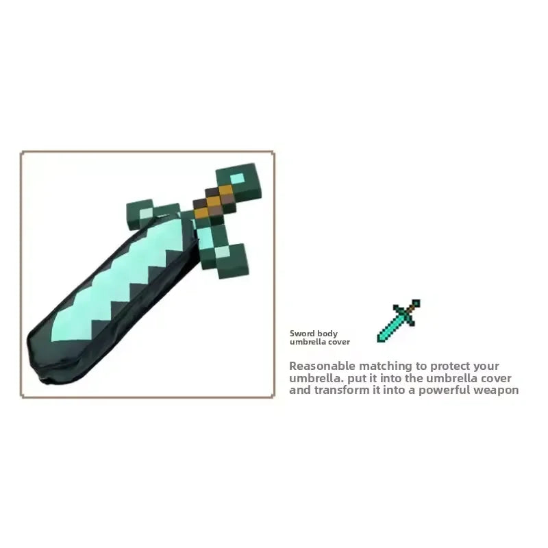 Minekraft Diamond Sword UV Umbrella