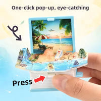 Pop-up Beach Paradise Folding Keychain