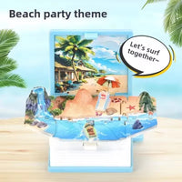 Pop-up Beach Paradise Folding Keychain