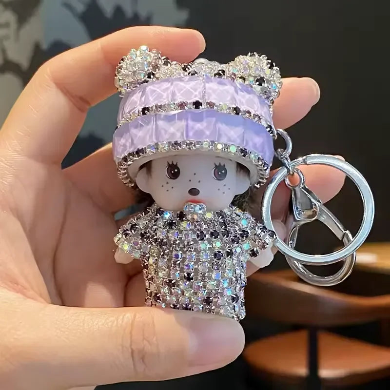 Monchhichi Luxury Sparkling Stones Keychain