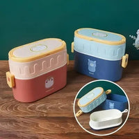 Animal Party Double Tier Lunch Box