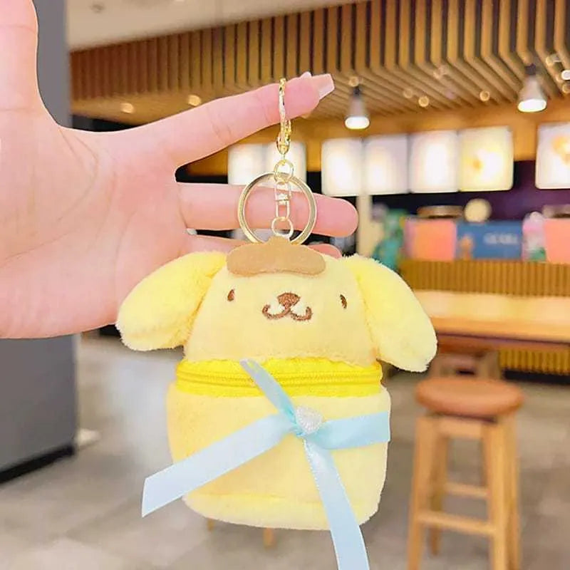 Sanliou Blushing Bow Purse Keychain