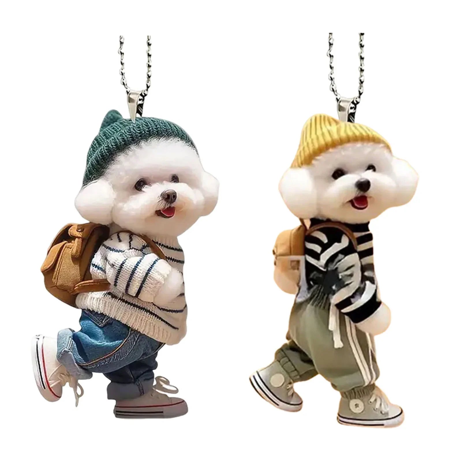 Cool Campus Puppy Acrylic Keychain