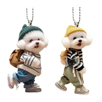 Cool Campus Puppy Acrylic Keychain