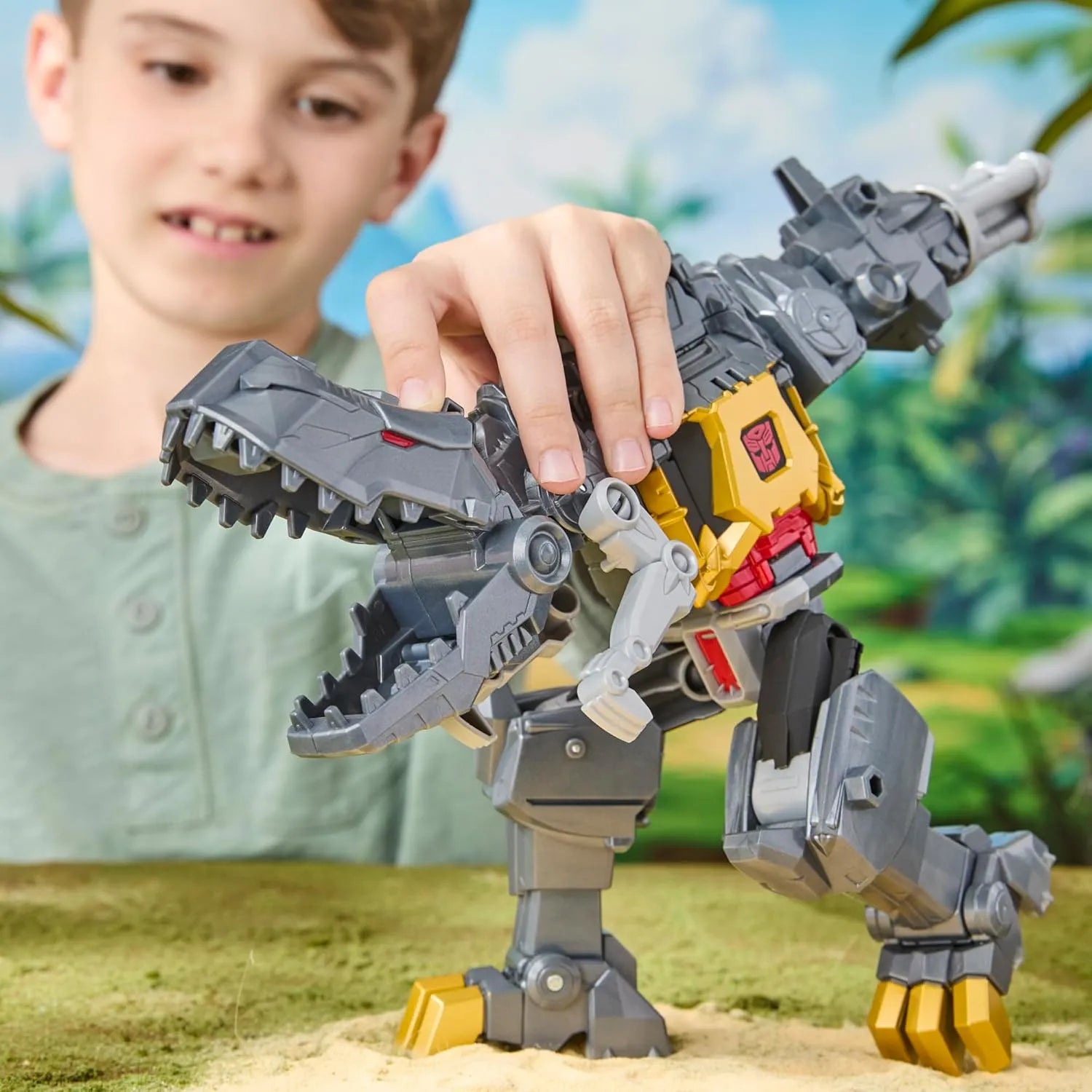 Transformers Cyberworld Grimlock Chomp and Battle Figure