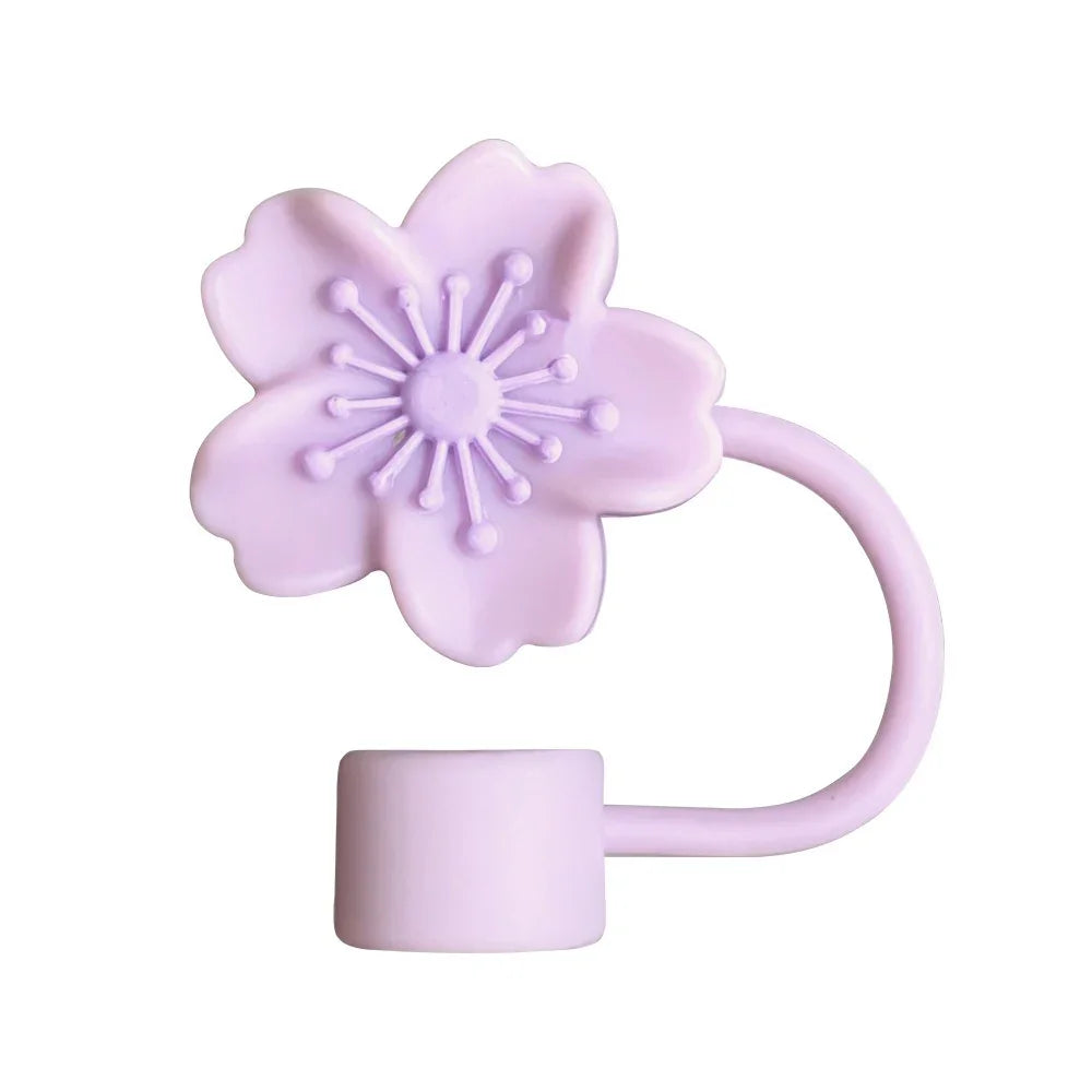 Floral Bloom Silicone Straw Topper