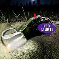 Tactical Grenade 2-in-1 LED Prank Shock Keychain