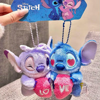 Stitch & Angel Love Couple Keychain