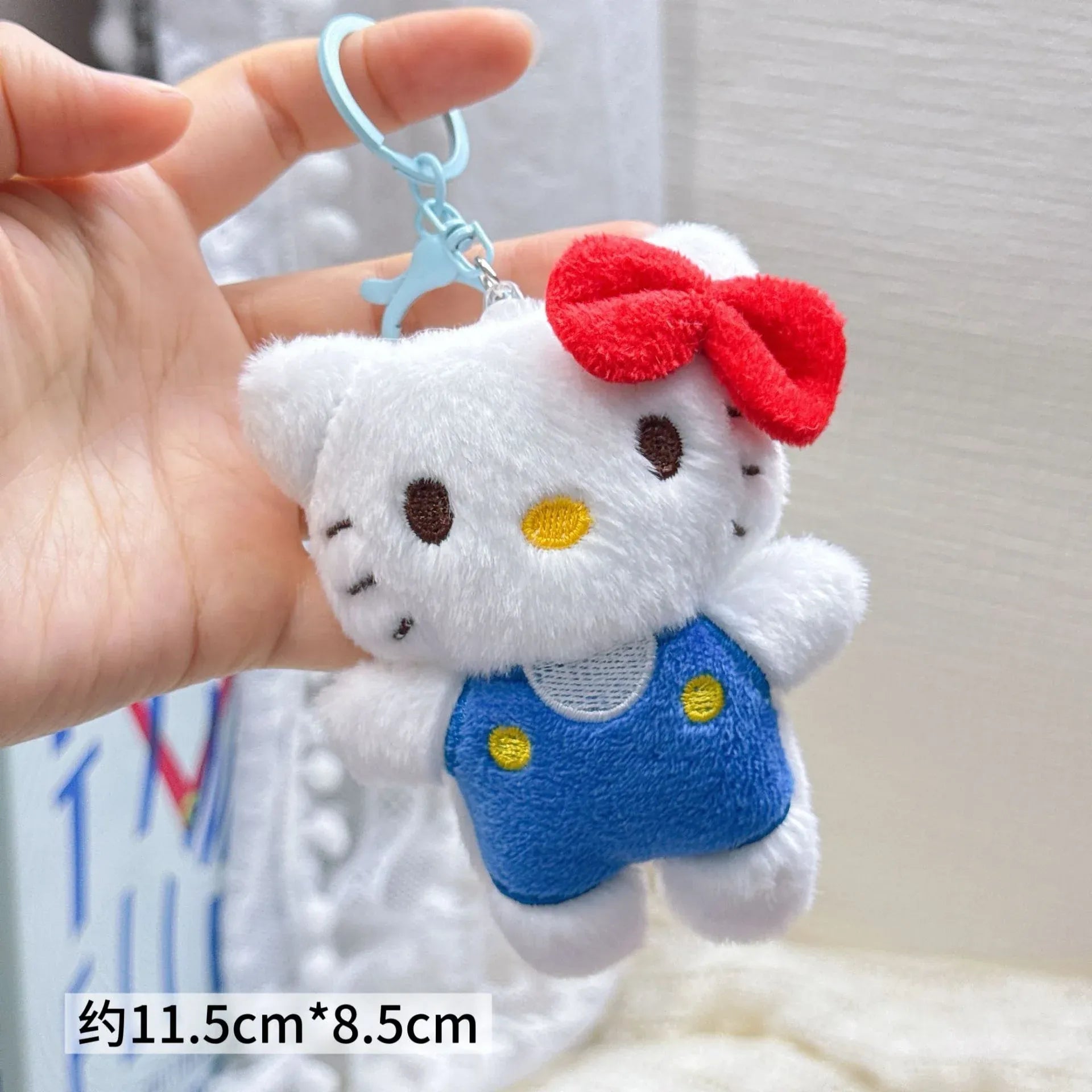 Hello Kitty Pastel Overalls Keychain