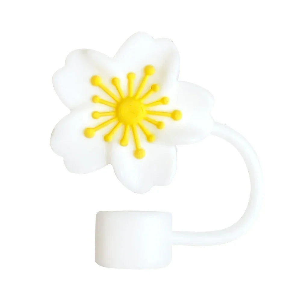 Floral Bloom Silicone Straw Topper