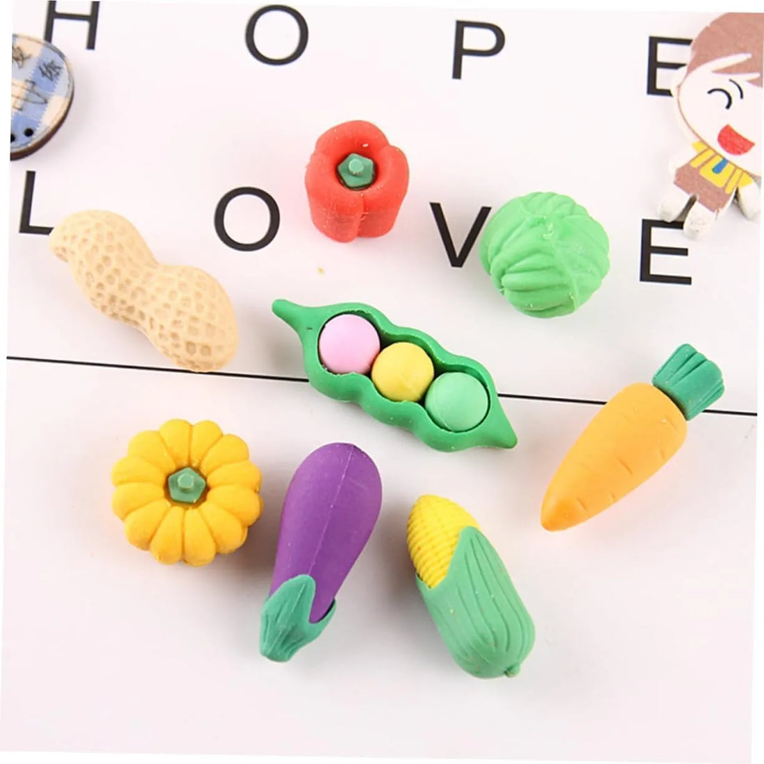 Colourful Garden Goodies Eraser (Set of 4)