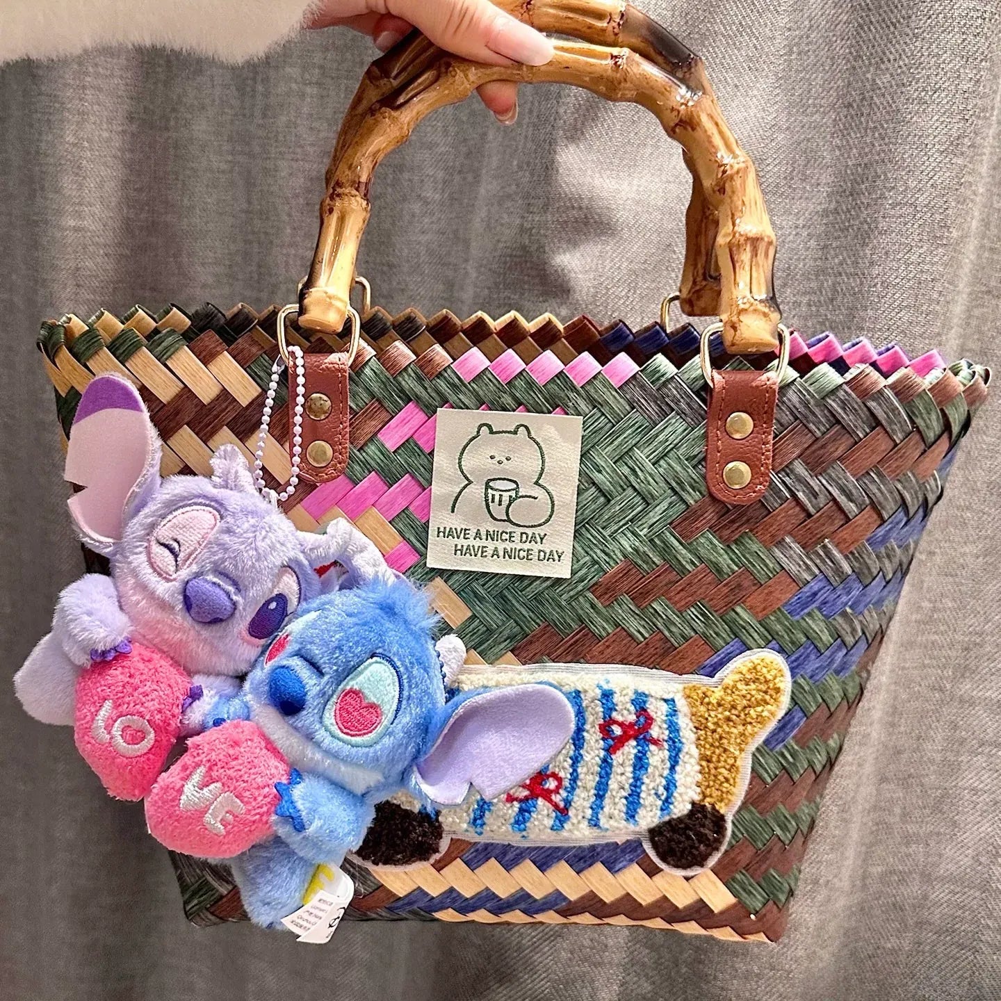 Stitch & Angel Love Couple Keychain