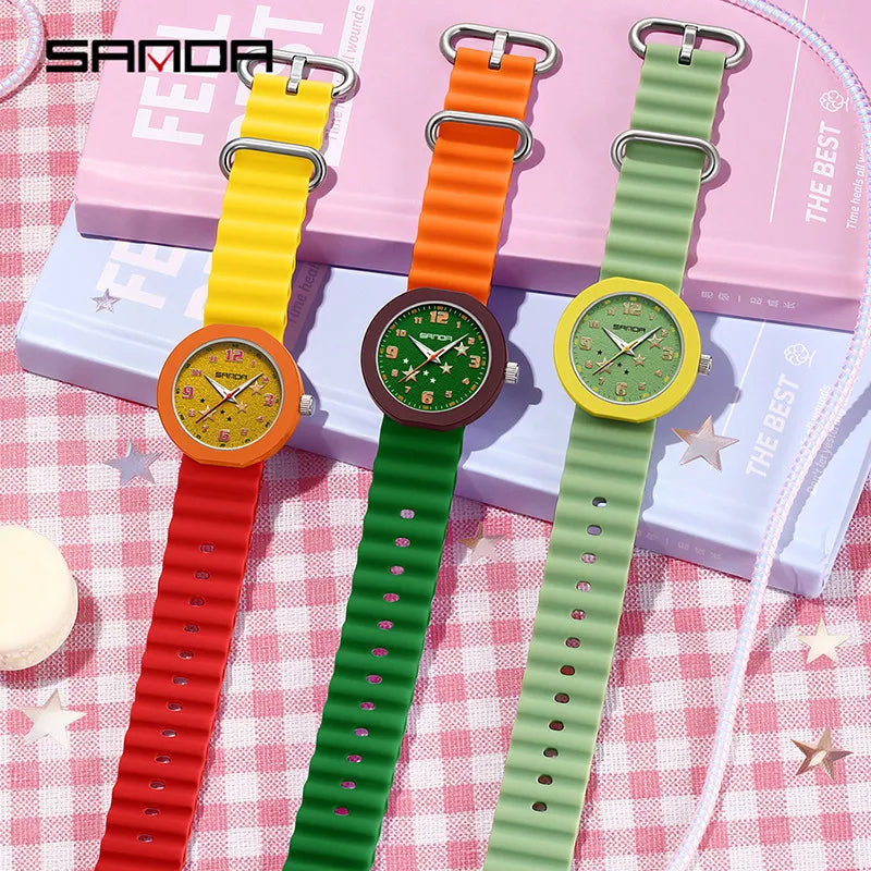 Sanda Neo-Chrono Color-Block Casual Watch