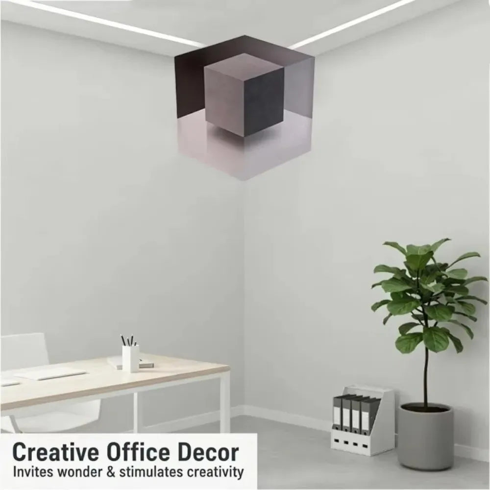 3D Impossible Corners Wall Illusion Stickers