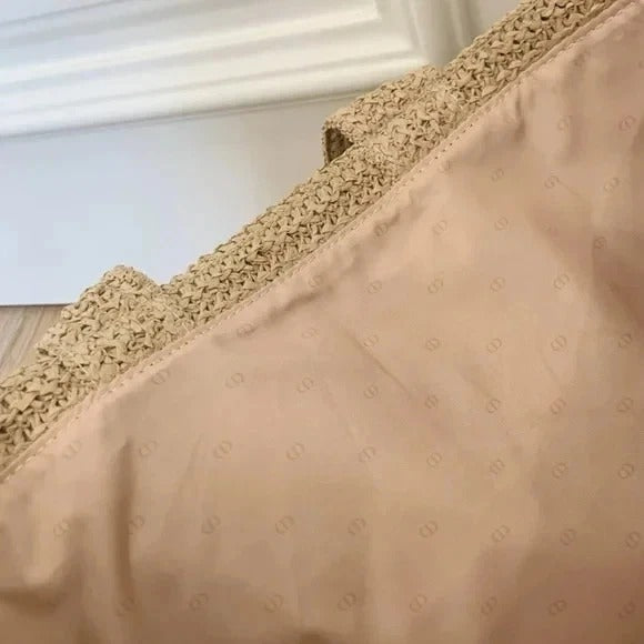 DLuxe Woven Raffia Tote Bag