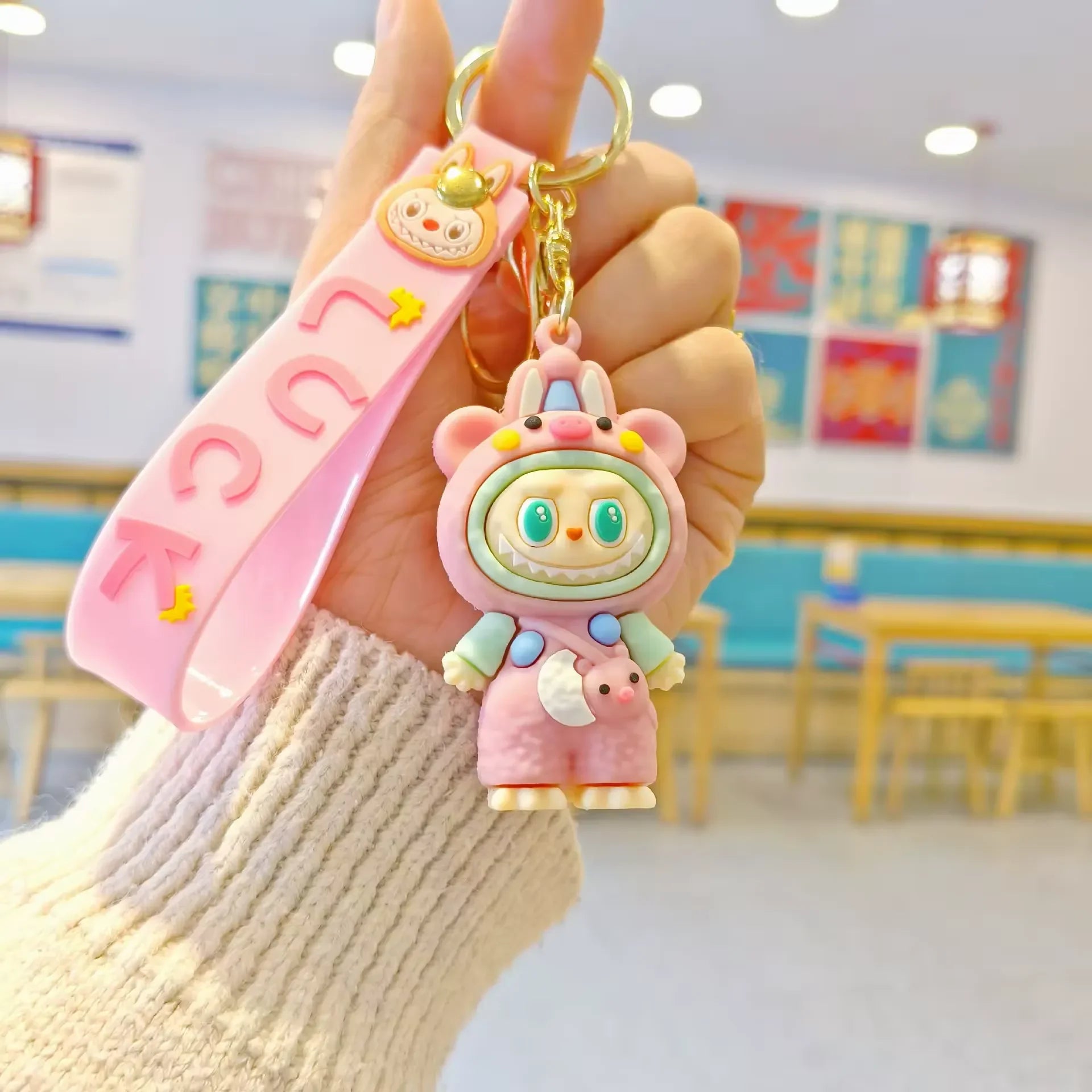 Blessed Luck Labubu 3D Keychain