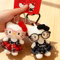 Hello Kitty Little Nerd Plush Keychain