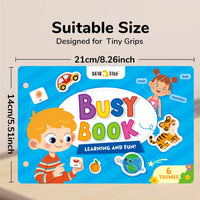 Learning & Fun 6-in-1 Interactive Montessori Busy Book