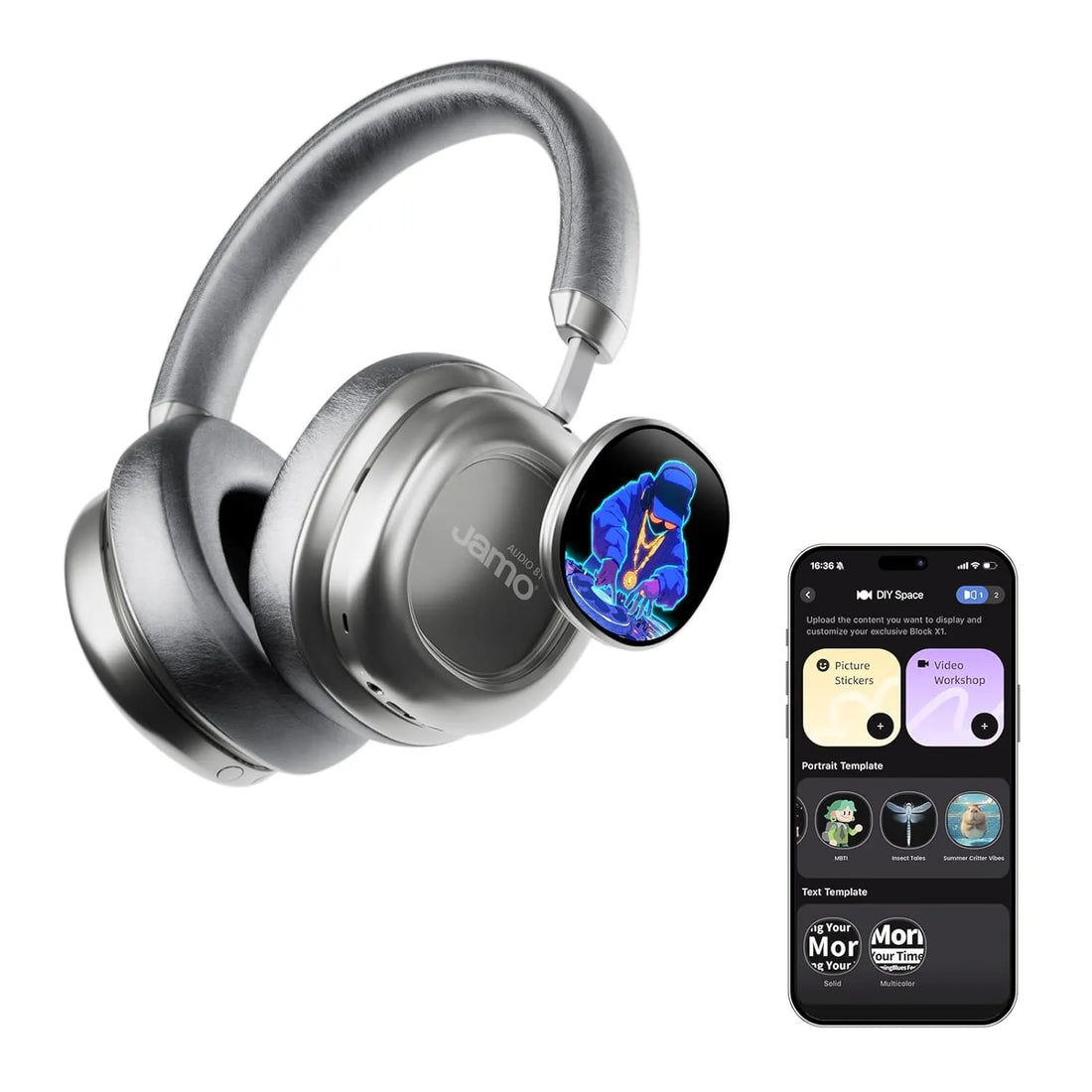 MORROR ART VWS Display Bluetooth Headphones