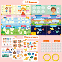 Learning & Fun 6-in-1 Interactive Montessori Busy Book