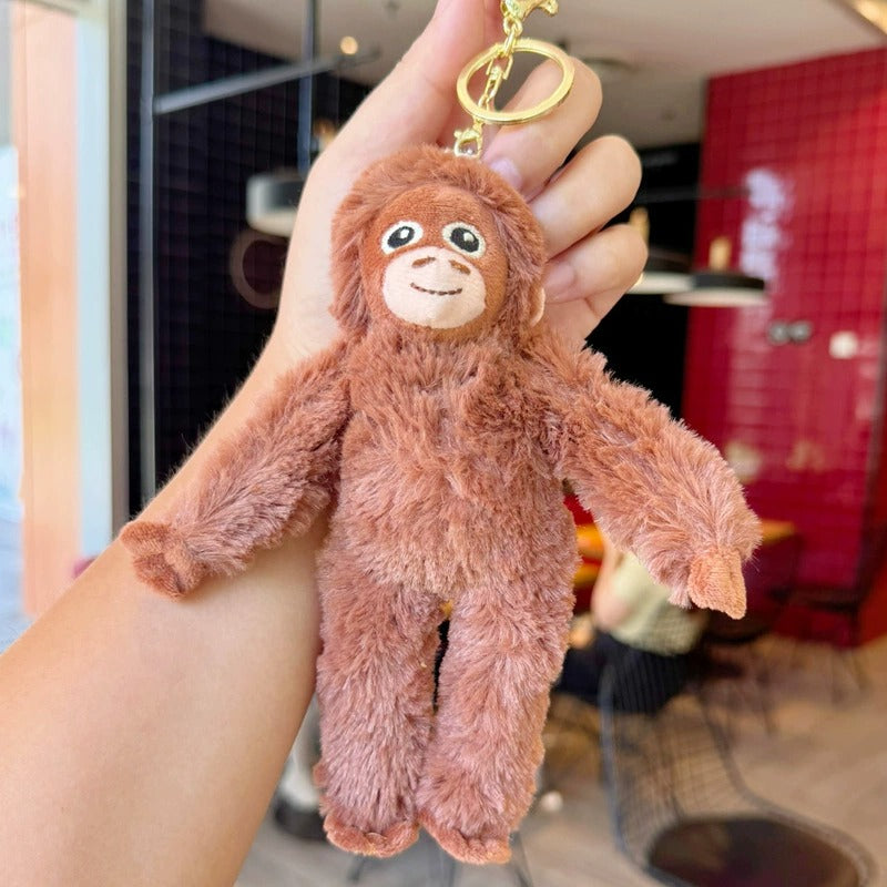 Punch Monkey Furry Plush Keychain