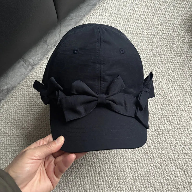 MOBANINA Bow Laced Breathable Baseball Cap