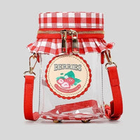 Berry-Sweet Strawberry Jam Jar Crossbody Bag