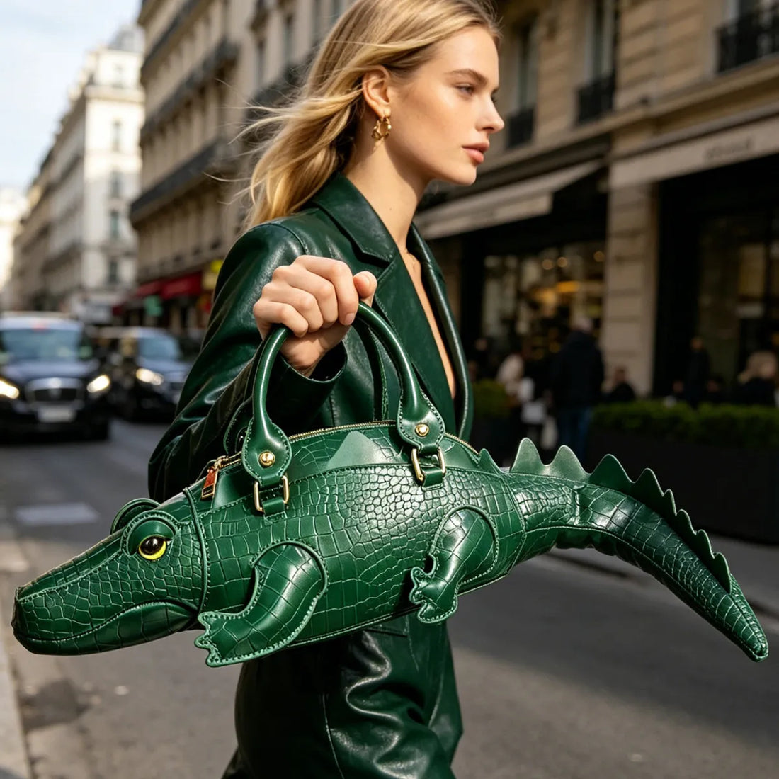 Berry-Sweet Premium Alligator-Shape Novelty Handbag