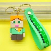 Minecraft 3D Block Mobs Silicone Keychain