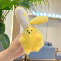 Fluffy Lop-Eared Bunny Plush Keychain