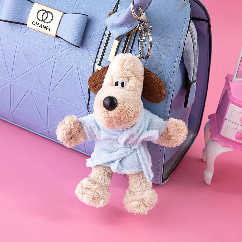 Gromit Genius Bathrobe Plush Keychain