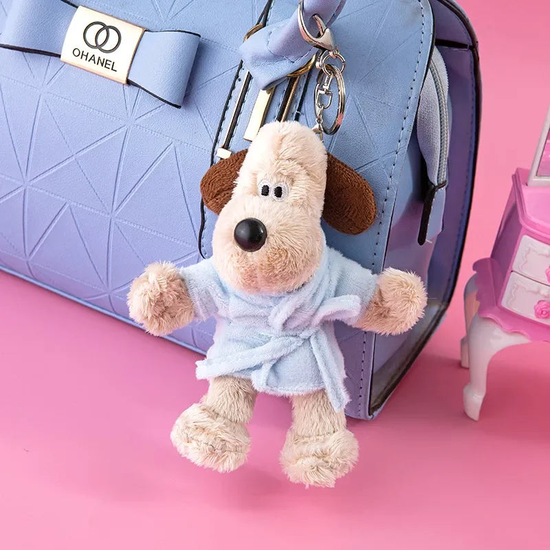 Gromit Genius Bathrobe Plush Keychain