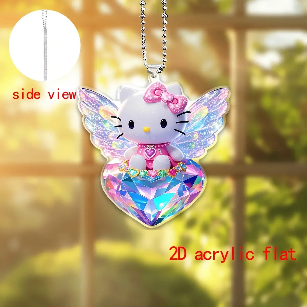 Hello KT Crystal Love Keychain