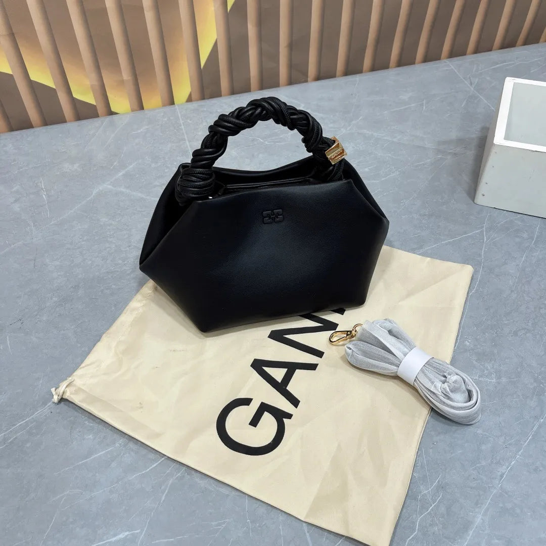 Ganni Woven Hexagonal Shoulder Bag
