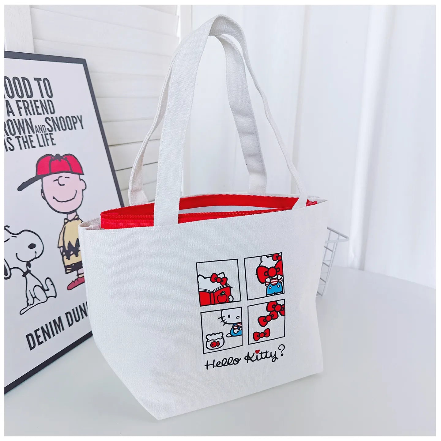 Hello Kitty Cute Cat Lunch Bag Two-Piece Set