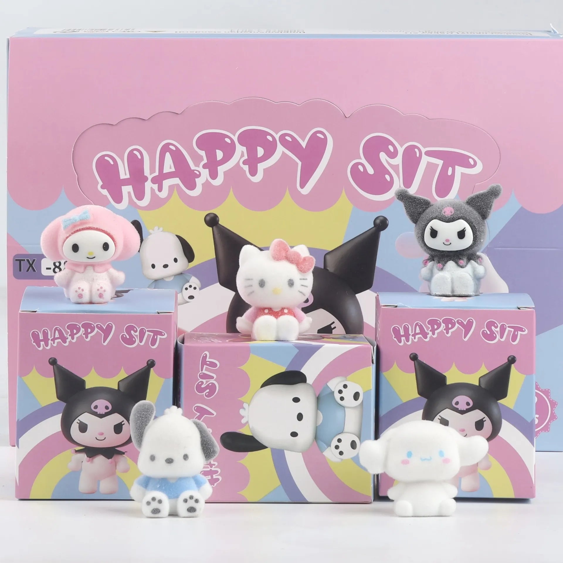 Sanrio Happy Sit Series Flocked Blind Box