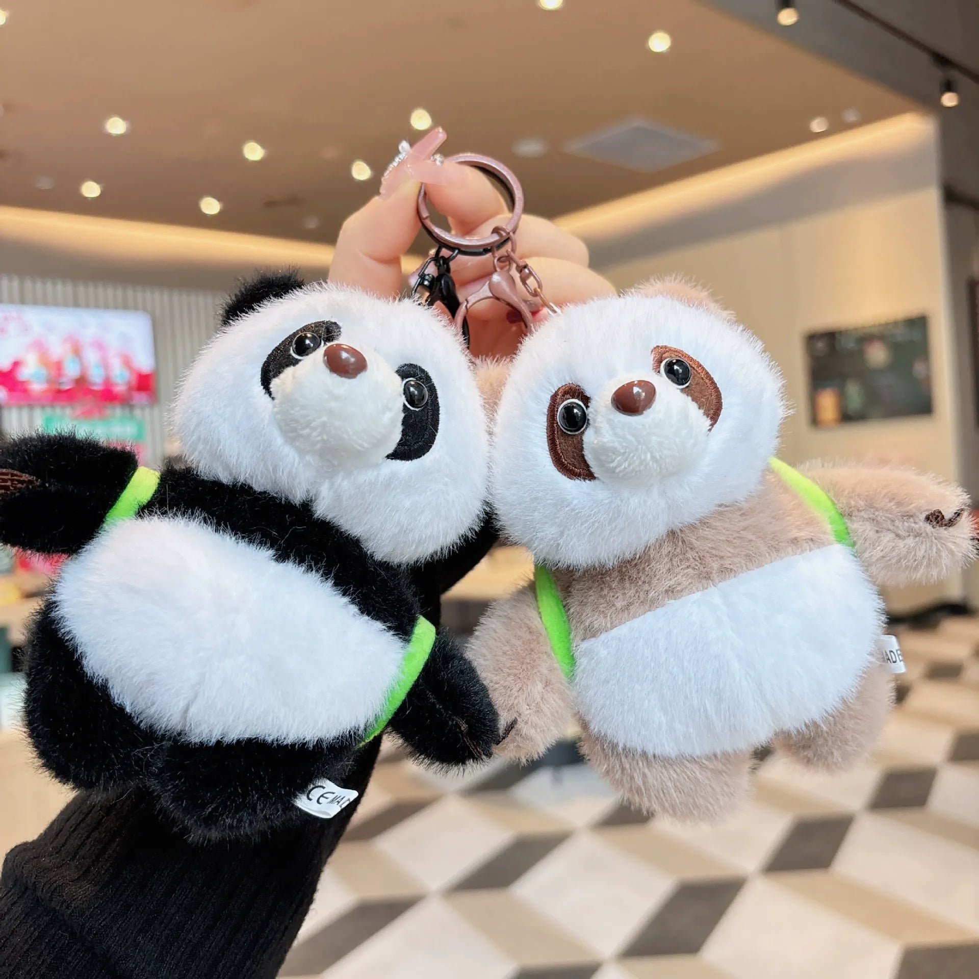 Backpack Panda Plush Keychain