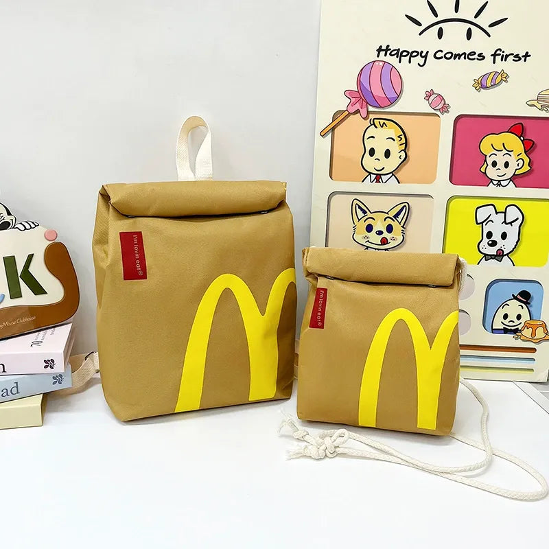 Cute McDonald's Vintage Canvas Backpack