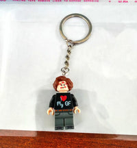 Interlocking Building Block Miniature Couple Keychain