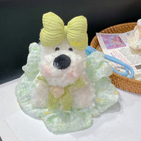 West Highland Puppy Charm Plush Keychain