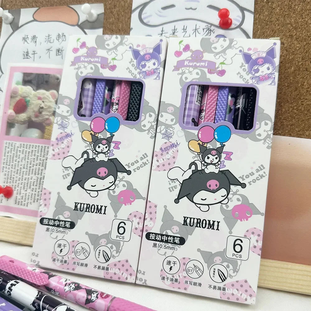 Kuromi Punk Princess Gel Pen (Set of 6)