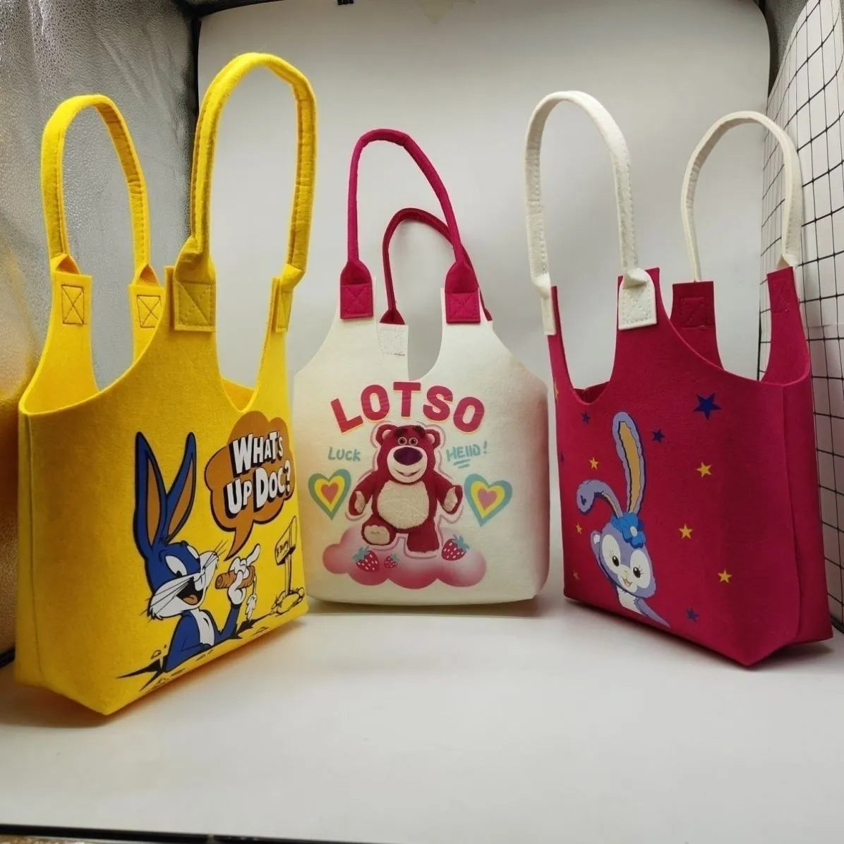 Premium Felt Character Tote Handbag