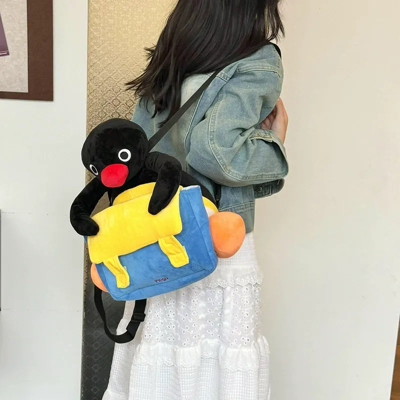 Fuzzy Pingu Pal Plush Backpack